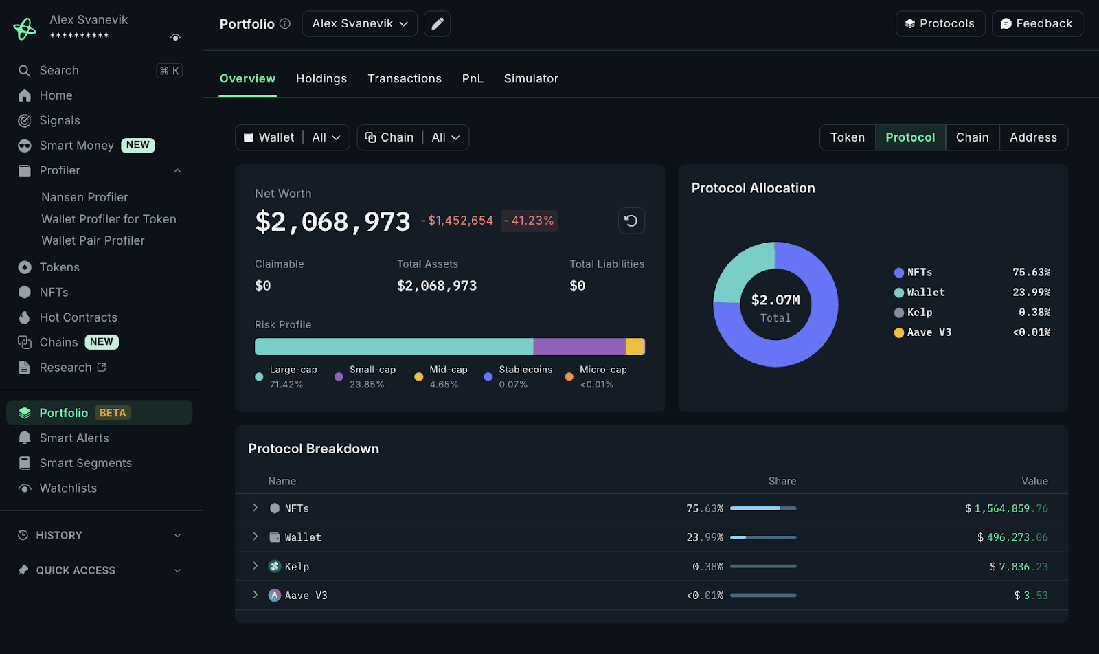 DeBank crypto portfolio alert feature