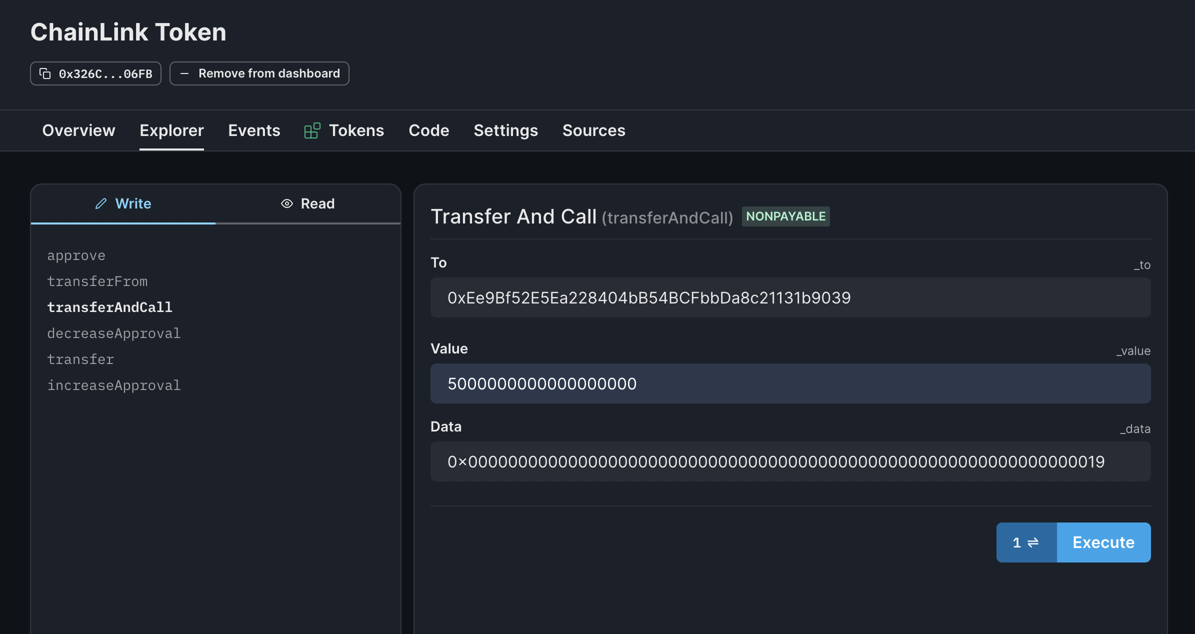 Chainlink oracle dashboard