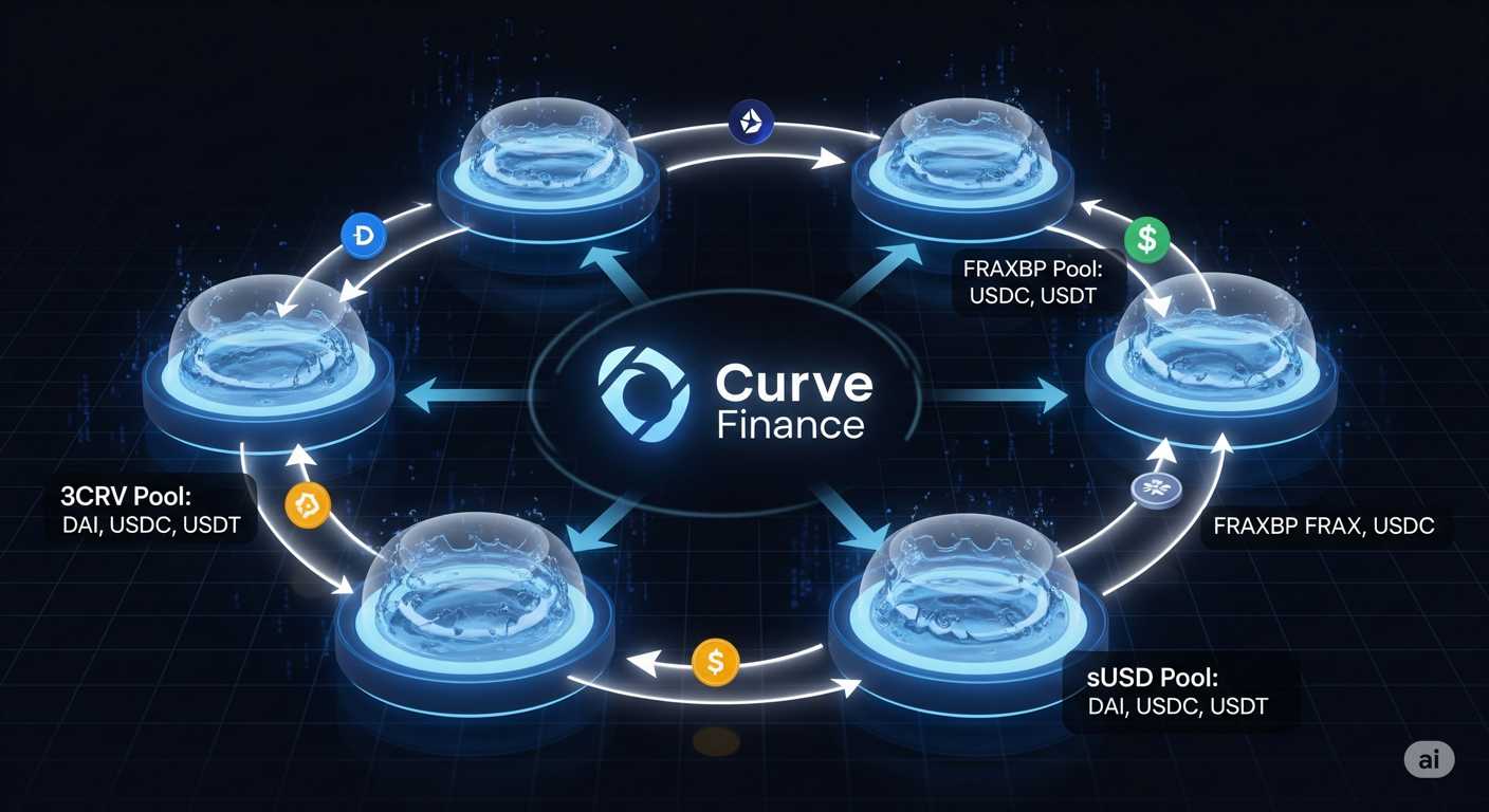 Curve Uniswap stablecoin liquidity pool interface